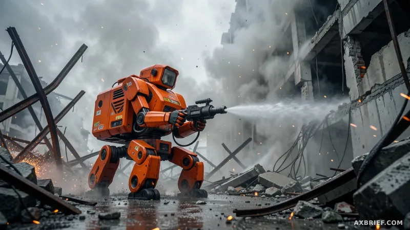 Hyundai's Unmanned Firefighting Robot Conquers Collapsed Building in Drill